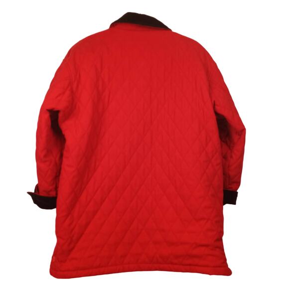 Women's Quilted Velvet Trimmed Coat  M Insulated Gorpcore Utility BarnJacket - Picture 3 of 8